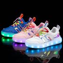 Enfants USB LED Lumineuses Light Fille chaussures Baskets décontractées sneakers