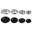 Cookware Hat Set, Oven Gas Hob Burner Crown Flame Cap, Fits All Between Sizes Gas Stove Burners(Concave)