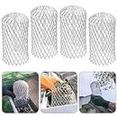 4 Pack Aluminum Gutter Guards Expandable Filter Strainer Leaf Strainer Gutter Sieve Down Pipe Covers Protection Easy Install Moss, Muck, Mud & Debris Guard, from 2 to 4 inches