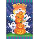 Toland Home Garden Ghost Party 28 x 40 inch House Flag, Polyester in Blue/Orange | 40 H x 28 W in | Wayfair 109677
