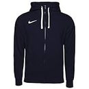 Nike Men's M Nk Flc Park20 Fz Hoodie Sweatshirt, Obsidian/White/White, Large UK