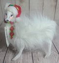 Annalee Dolls Christmas Felt Cheery Llama Figure White Red 9" 2014 New