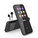 MP3 Player with Bluetooth 5.0, Portable Digital Music Player 32GB with FM Radio, Voice Recorder, E-Book Reader, Video, Pedometer, Alarm Clock, Supports up to 128GB Micro SD Card