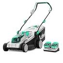 Litheli Cordless Lawn Mower Battery-Powered 17 Inch, Bagging & Mulching, 2 * 20V (40V) Lawnmower with Brushless Motor, Push Mower for Lawn Care, with 2 * 4.0Ah Batteries & Charger Included