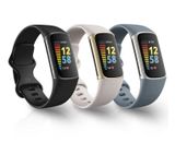 Fitbit Charge 5 Fitness and Health Smartwatch Activity Tracker Black/White/Blue