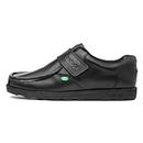 Kickers Fragma Mens Black Leather Easy Fasten Shoe - Size 7 UK - Black