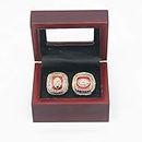 2019-2020 Kansas City Replica Chiefs Championship KC Ring MVP mahomes with Wooden Box Size 7-14 Gifts for fathers Men Boys Kids Women Youth