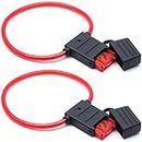 AUTUT 2 Pcs Automotive in-line Blade Fuse Holder for Large Vehicles 50 Amp Automotive Blade Fuse 8 AWG 50A (MAX-50)