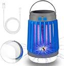 Ultrasonic Electronic Mosquito Trap,Mosquito Killer Catcher with LED Lamp - Eco Friendly, USB&Solar Power, Quiet, Non-Toxic Mosquito Trap - for Home Indoor Outdoor Fishing Camping