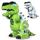 Zest 4 Toyz Dinosaur Toys for Kids Transparent Gear Dino 3D Flashing LED Light & Music Robot Dinosaur with Walking Dancing Sound Toys for Babies Boys Girls - Pack of 1