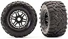 Traxxas 8972 Tires & Wheels/Black Wheels, Maxx All-Terrain Tires, Foams (2) 17mm