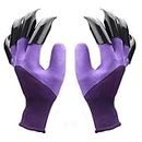 Famoy Claw Gardening Gloves for Planting, Garden Glove Claws Best Gift for Women(Purple 1 Pair)
