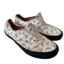 Vans Lazy Oaf Authentic skate shoes 7.5 womens sneakers white canvas floral