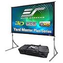 Elite Screens Yard Master Plus Series, 120-INCH, 16:9, 8K Ultra HD 3D Ready Indoor/Outdoor Portable Foldaway Home/Movie/Theater Projector Screen, Front Projection - OMS120H2PLUS