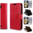 For ALCATEL One Touch Pixi Charm Wallet Case Card Cover + Screen Protector
