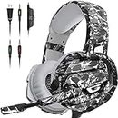 FEIYING Gaming Headset with Microphone, Gaming Headphones Stereo 7.1 Surround Sound PS4 Headset 50mm Drivers, 3.5mm Audio Jack Over Ear Headphones Wired for PC Switch Playstation Xbox PS5 Laptop