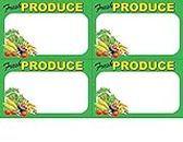 YZC950 Price Sign Laser Cards "Fresh Produce" PC Printable |100 8 1/2" x 11" Sheets Per Pack | Retail - Supermarket - Grocery Business Store Signs (3 1/2" x 5 1/2" 4up } 400 Cards