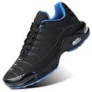 Men's Fashion Sneaker Air Running Shoes for Men Athletics Sport Trainer Tennis Basketball Shoes Black Blue