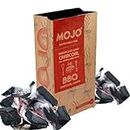 MOJO Organic BBQ Charcoal Briquette 1kg, Long Burning Barbeque Coal & Smokeless Natural Hardwood Lump (Use in Barbecue | Grill | Tandoor)