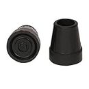 Replacement Cane Tips, for 3/4 inch / 1.9 cm diameter (Black, Two Tips)