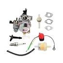 Yunnergo 212cc Carburetor Carb Replacement Compatible with Harbor Freight Predator 212cc R210 6.5HP 7HP OHV Horizontal Engine Replaces Models 60363 68121 69727 68120 69730 Carb with Spark Plug Kit