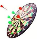 Famous Quality Indoor and Outdoor Magnetic Score Dart Board Kit with 6 Soft Darts Free -15 inch (Multi Color)