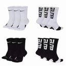 3 Pairs Nike Elite Basketball Crew Socks SIZE 40-46 Sportswear black/ white