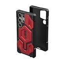 URBAN ARMOR GEAR UAG Designed for Samsung Galaxy S24 Ultra Case 6.8" Monarch Pro Crimson, Magnetic Charging Rugged Military Drop-Proof Impact Resistant Non-Slip Protective Cover