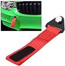 CarFrill Tow Strap Universal Tow Recovery Strap High Strength Racing Car Tow Strap Tow Rope for Front Rear Bumper Towing Hook (Red)