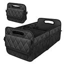 Deosk Car Trunk Organizer for SUV, Car Organizers and Storage with 6 Pocket, Car Accessories for Women/Men 50LWaterproof Polyester Trunk Organizer, Black