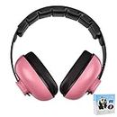 Baby Noise Cancelling Headphones, Ear Protection Earmuffs Noise Reduction for 0-3 Years Kids/Toddlers/Infant, for Babies Sleeping, Airplane, Concerts, Movie, Theater, Firework (Rose Red)
