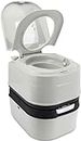 OPL5 Portable Toilet Camping, 6.4 Gallon 24L Piston Pump Flushable Travel Toilet with Level indicator Anti-Leak Handle Water Pump, Rotating Spout Indoor & Outdoor Toilet for Camping, RV Hiking Fishing