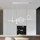 Modern LED Linear Chandelier Dimmable Pendant Light for Kitchen Dining Room 50W