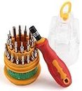 SP 31 in 1 Repairing Interchangeable Precise Screwdriver Tool Set Kit with Magnetic Holder for Home and Laptop (Multicolour)