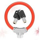 Kisangel Cycle Lock Folding Bike Lock Accesorios para Bicicletas U Lock Scooter Parts Bicycle Accesories Lightweight Bike Lock Biking Accessories Cycling Red Component Riding