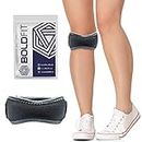 Boldfit Patella Knee Support - Adjustable Knee Brace for Knee Pain Relief for Patellar Tendon Support, Tendonitis, Knee Strap for Gym Squats, Running-Knee Support for Women & Men Free Size Black-Grey