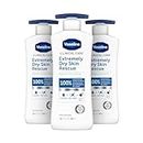 Vaseline Clinical Care Body Lotion deep moisturizer for dry skin Extremely Dry Skin Rescue 100% improvement of skin moisture 400 ml 3 count