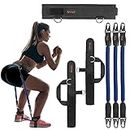 Vertical Jumping Trainer Equipment Leg Resistance Bands Leg Strength Speed Muscle Fitness Workout for Basketball Volleyball Football Tennis Taekwondo Boxing Leg Agility Training (Blue Sets-60pound)
