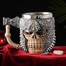 TIED RIBBONS Skeleton Stainless Steel Skull Milk Coffee Beer Mug Beverage Drinking Cup (Multi) - Birthday Wedding Gifts for Family and Friends