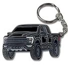FOUR WHEEL BEAST F150 Keychain compatible with Ford F150 Accessories 2023 F-150 Key Chain Fob 2022 F 150 Toy Truck (Black)