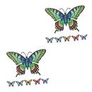 Operitacx 12 Pcs Wall Wrought Home Decorations Butterflies Decor Butterfly Decor Decorations for Fence Decor for Home Garden Butterfly Sculpture The Fence Wall Decoration