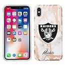 Prime Brands Group Cell Phone Case for Apple iPhone Xs/X - White/Rose Gold - NFL Licensed Oakland Raiders