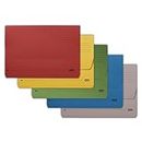 Elba A4+ Document Wallets, Assorted Colours, Pack of 50 Foolscap Folders