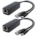 ANVISION 2-Pack Gigabit PoE Splitter, 48V to 12V 2A, IEEE 802.3af Compliant, for Security Camera, AP, Voip and More, AV-PS12-G