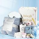 Gifts for Women, Care Package for Women, Relaxing Spa Gift Box Basket, Birthday Baskets, Get Well Soon Gifts with Luxury Blanket, Unique Holiday Gifts Basket for Women, Her, Sister, Mom, Best Friends