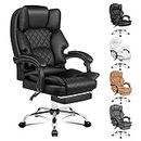 ALFORDSON Ergonomic Office Chair with 150°Recline,Gaming Executive Computer Racer Swivel Chair with Footrest and Adjustable Height,Home Office Leather Chair with Lumber support for Work,180kg Capacity