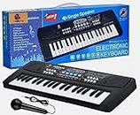 Piano with Mic 37 Keys 8 Rhythms 8 Tones 6 Demos Portable Electronic Keyboard Toy Beginners Educational Songs Recording Musical Toys Analog Portable Keyboard (37 Keys)