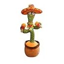 Maraca Kids Dancing Talking Cactus Toys for Baby Boys and Girls, Maraca Talking Sunny Cactus Toy Plush Toy Singing, Record & Repeat