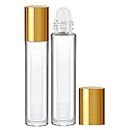 Zenvista 10ml Empty Refillable, Reusable Roll on Glass Bottles For Essential oils, DIY Perfumes, Attar, Lip Balm, Aromatherapy, Multi-Purpose,(Pack Of 10)
