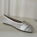 Michael Kors Women’s Plate Slip On Moccasin Flats Shoes Vanilla 7.5M